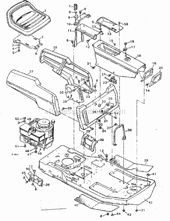 Page B Diagram and Parts List for 502255621  Craftsman Lawn Tractor