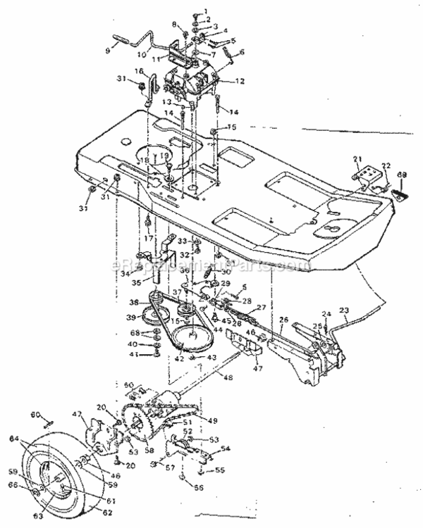 Page C Diagram and Parts List for 502255621  Craftsman Lawn Tractor