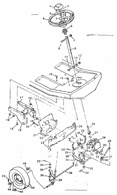 Page D Diagram and Parts List for 502255621  Craftsman Lawn Tractor