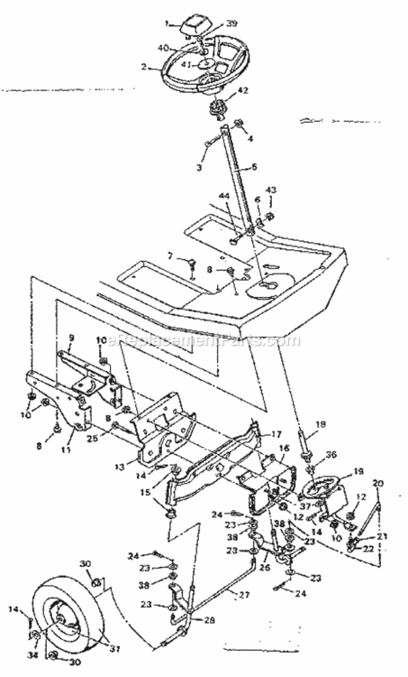 Page C Diagram and Parts List for 502255622  Craftsman Lawn Tractor