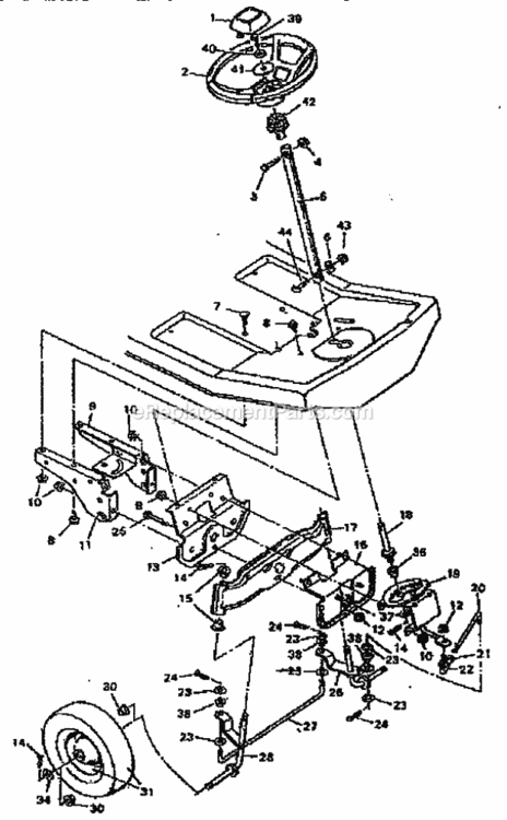 Page C Diagram and Parts List for 502255623  Craftsman Lawn Tractor