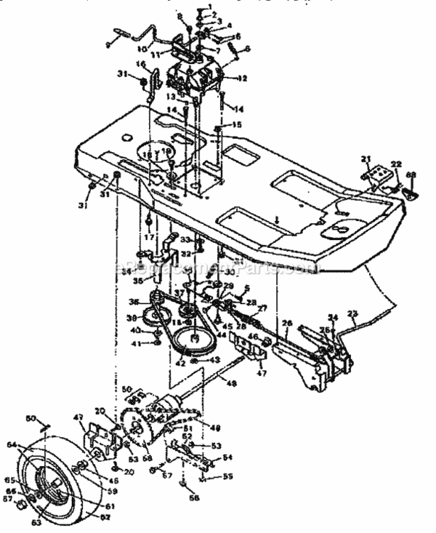 Page C Diagram and Parts List for 502255631  Craftsman Lawn Tractor