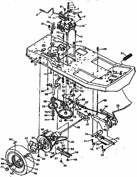 Page B Diagram and Parts List for 502255632  Craftsman Lawn Tractor