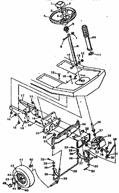 Page C Diagram and Parts List for 502255632  Craftsman Lawn Tractor