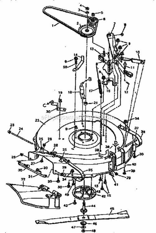 Page E Diagram and Parts List for 502255632  Craftsman Lawn Tractor