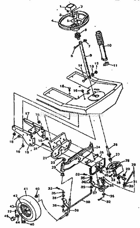 Page C Diagram and Parts List for 502255633  Craftsman Lawn Tractor