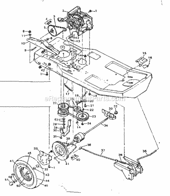 Page B Diagram and Parts List for 502255640  Craftsman Lawn Tractor