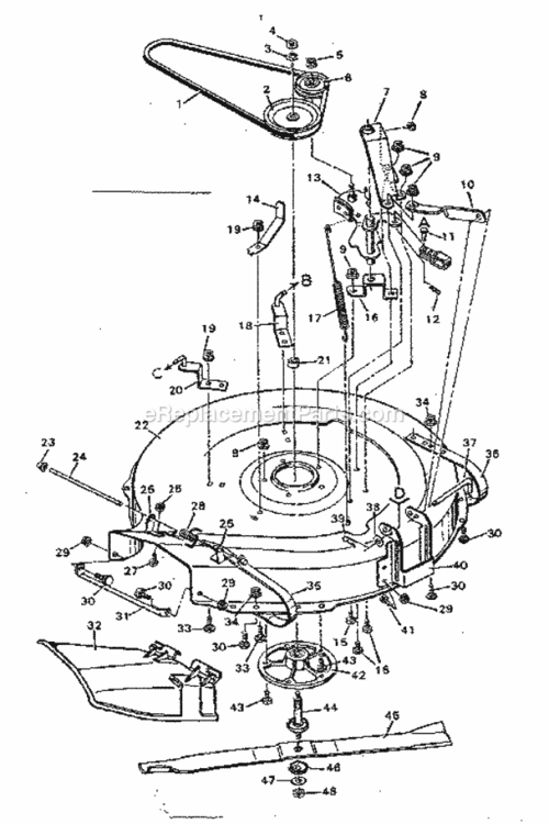 Page E Diagram and Parts List for 502255640  Craftsman Lawn Tractor