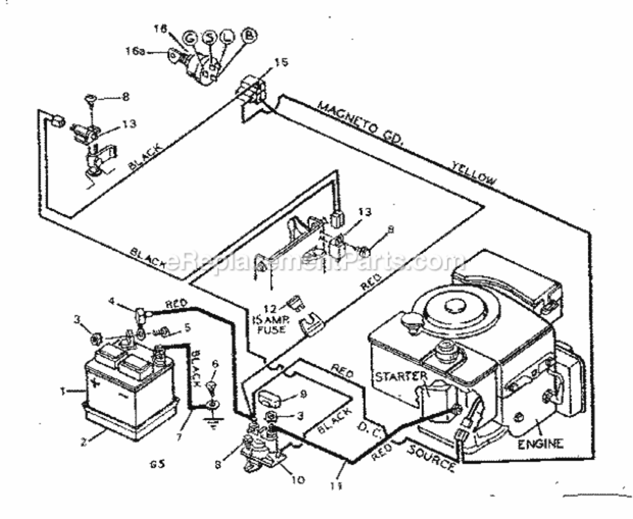 Page G Diagram and Parts List for 502255640  Craftsman Lawn Tractor
