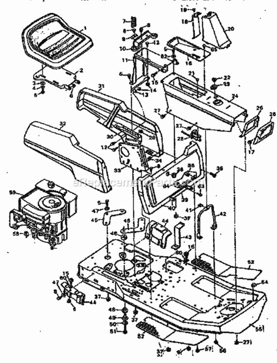 Page A Diagram and Parts List for 502255641  Craftsman Lawn Tractor