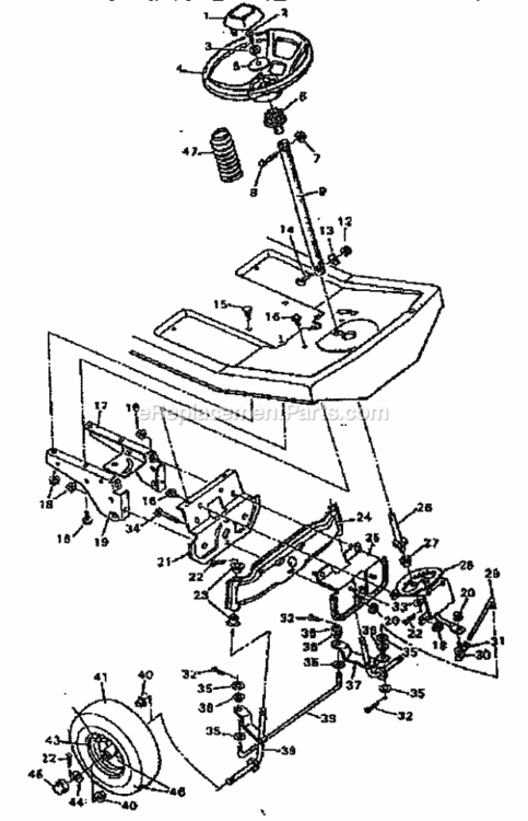 Page C Diagram and Parts List for 502255641  Craftsman Lawn Tractor