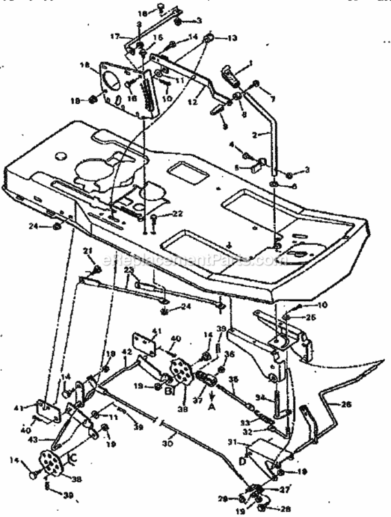 Page D Diagram and Parts List for 502255641  Craftsman Lawn Tractor