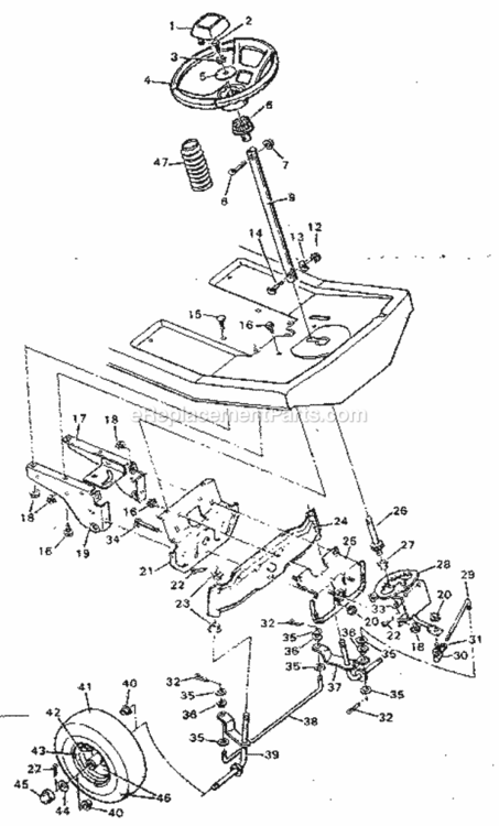 Page C Diagram and Parts List for 502255650  Craftsman Lawn Tractor
