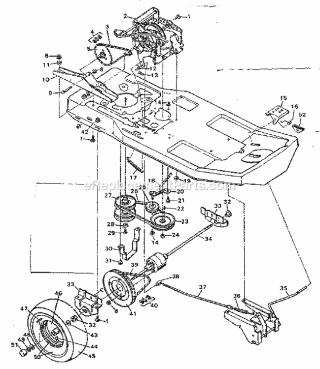 Page C Diagram and Parts List for 502255651  Craftsman Lawn Tractor