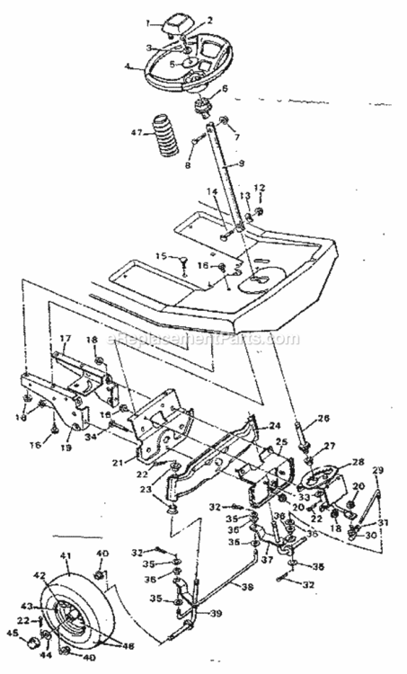 Page D Diagram and Parts List for 502255651  Craftsman Lawn Tractor