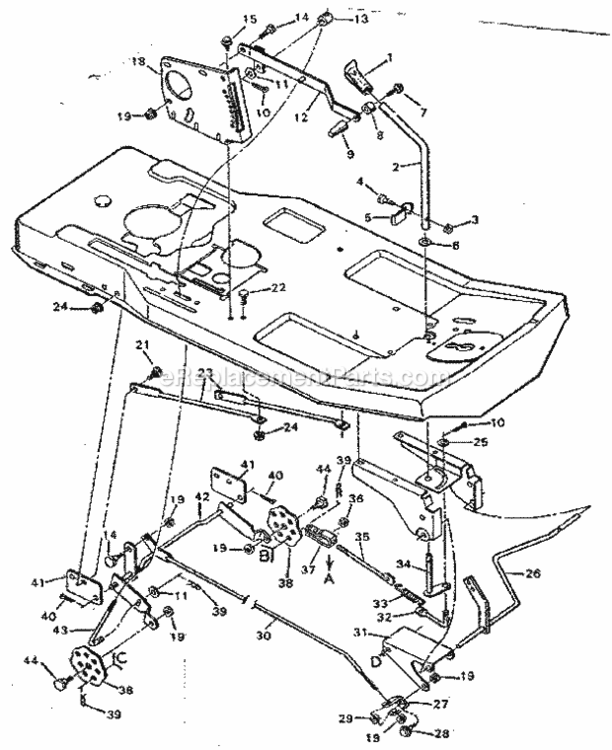 Page E Diagram and Parts List for 502255651  Craftsman Lawn Tractor