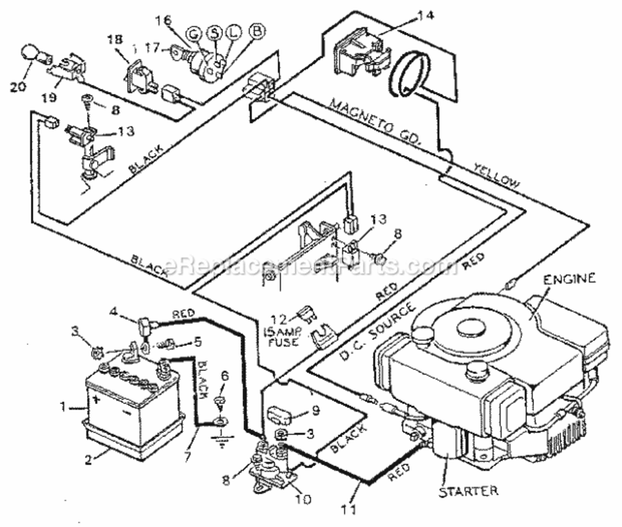 Page A Diagram and Parts List for 502255652  Craftsman Lawn Tractor