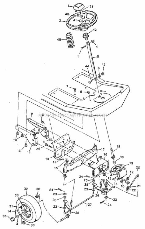 Page D Diagram and Parts List for 502255652  Craftsman Lawn Tractor