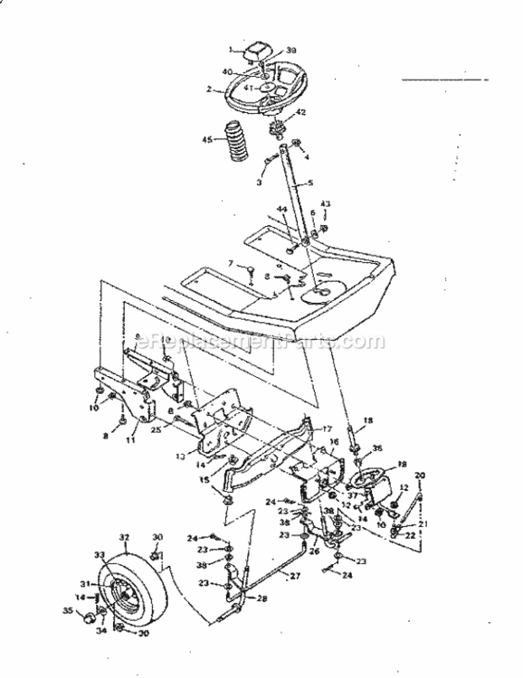 Page C Diagram and Parts List for 502255653  Craftsman Lawn Tractor