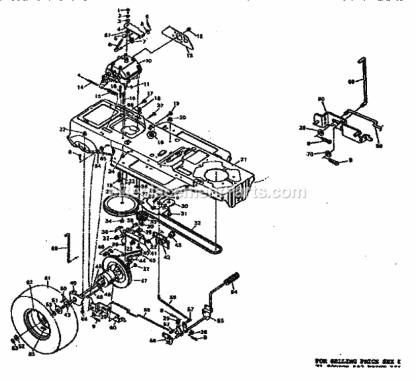 Page B Diagram and Parts List for 502255711  Craftsman Lawn Tractor