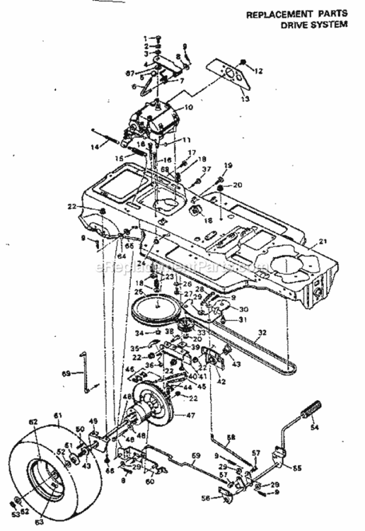 Page B Diagram and Parts List for 502255712  Craftsman Lawn Tractor
