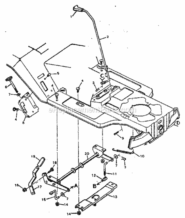 Page D Diagram and Parts List for 502255712  Craftsman Lawn Tractor