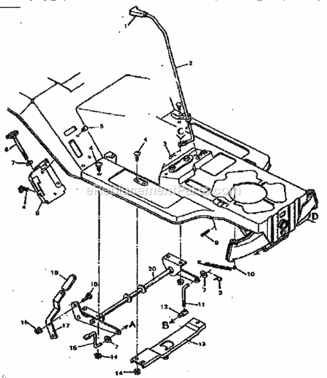 Page D Diagram and Parts List for 502255713  Craftsman Lawn Tractor