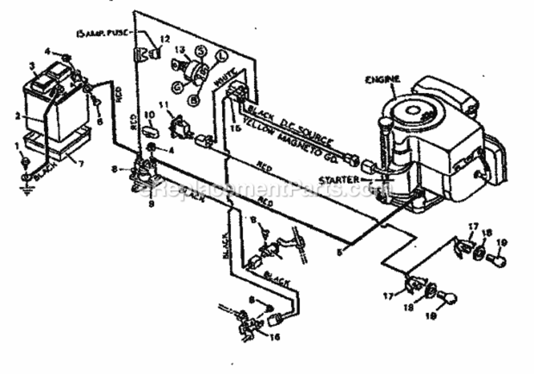 Page G Diagram and Parts List for 502255713  Craftsman Lawn Tractor