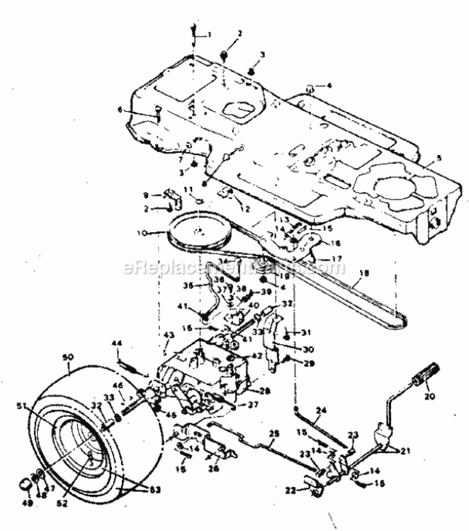 Page B Diagram and Parts List for 502255750  Craftsman Lawn Tractor