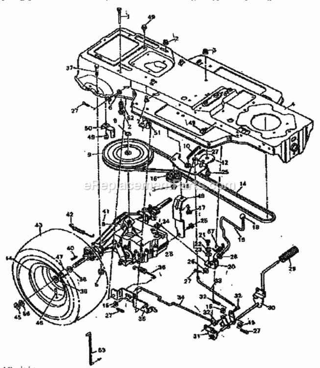 Page B Diagram and Parts List for 502255751  Craftsman Lawn Tractor