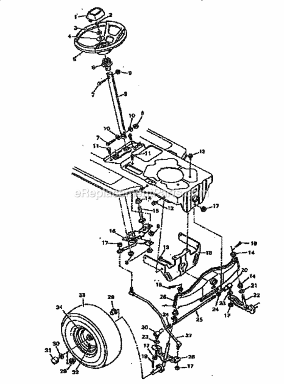 Page C Diagram and Parts List for 502255752  Craftsman Lawn Tractor