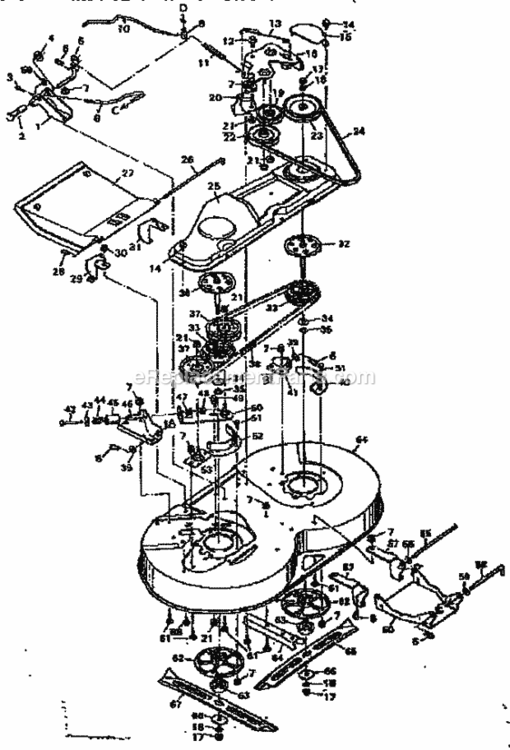 Page E Diagram and Parts List for 502255752  Craftsman Lawn Tractor