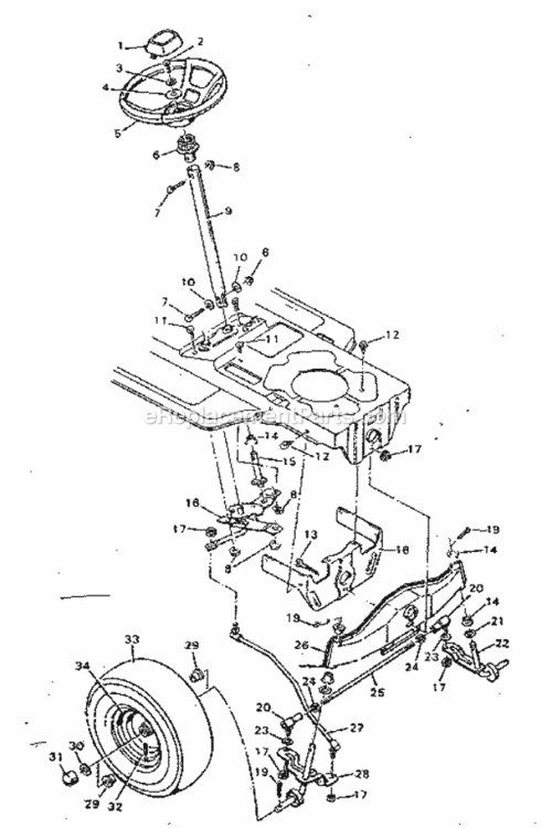 Page D Diagram and Parts List for 502255761  Craftsman Lawn Tractor