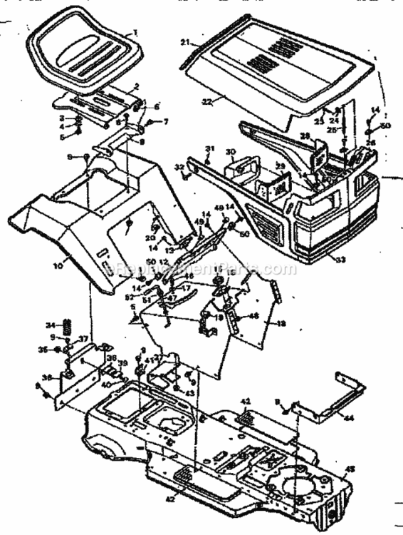 Page B Diagram and Parts List for 502255780  Craftsman Lawn Tractor