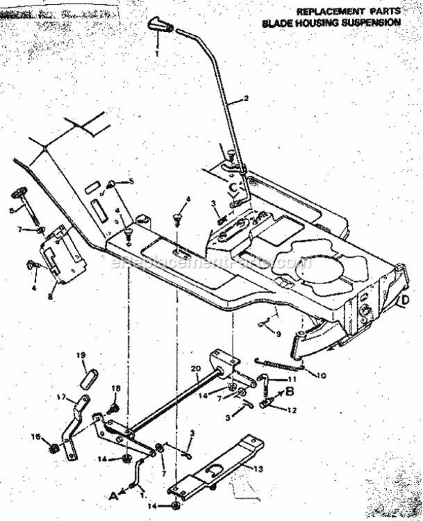 Page D Diagram and Parts List for 502255781  Craftsman Lawn Tractor