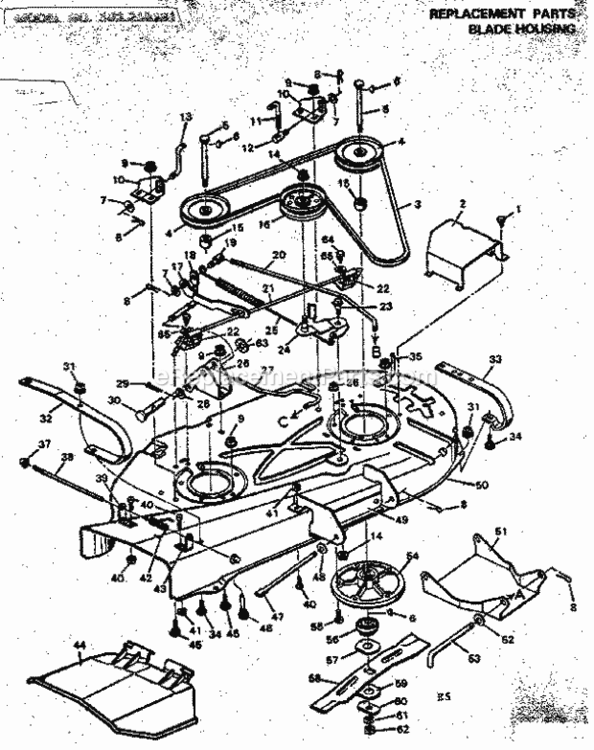 Page E Diagram and Parts List for 502255781  Craftsman Lawn Tractor