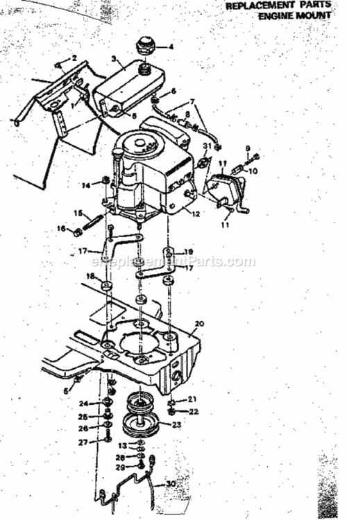 Page F Diagram and Parts List for 502255781  Craftsman Lawn Tractor