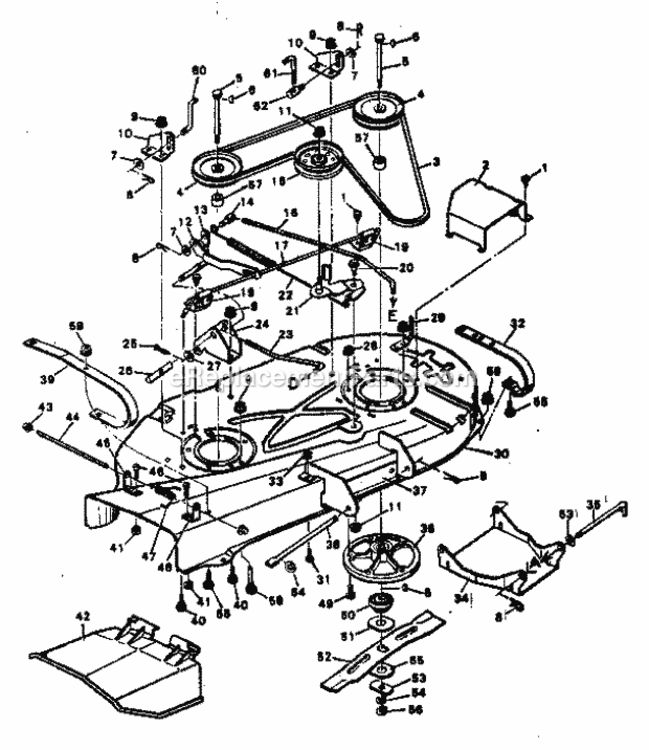 Page F Diagram and Parts List for 502255790  Craftsman Lawn Tractor