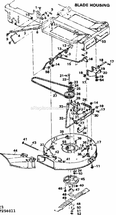 Page C Diagram and Parts List for 502256011  Craftsman Lawn Tractor