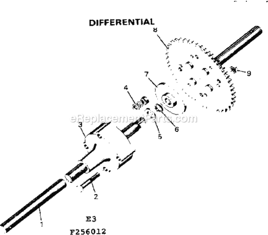 Page E Diagram and Parts List for 502256012  Craftsman Lawn Tractor