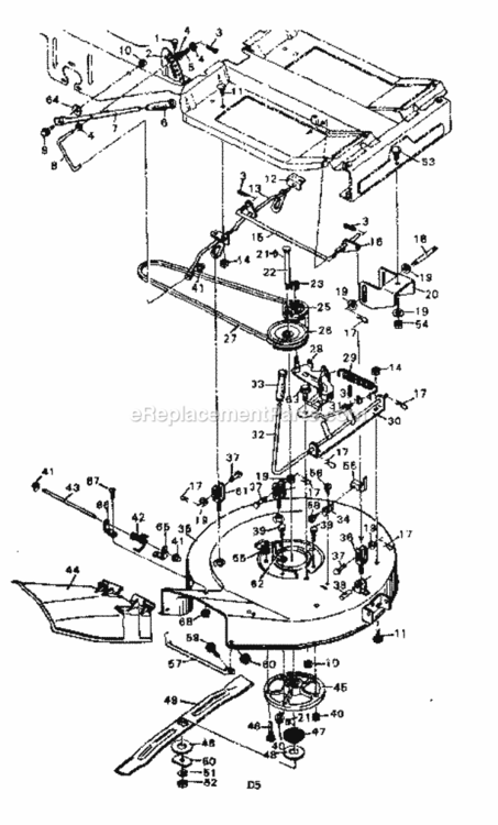 Page D Diagram and Parts List for 502256034  Craftsman Lawn Tractor