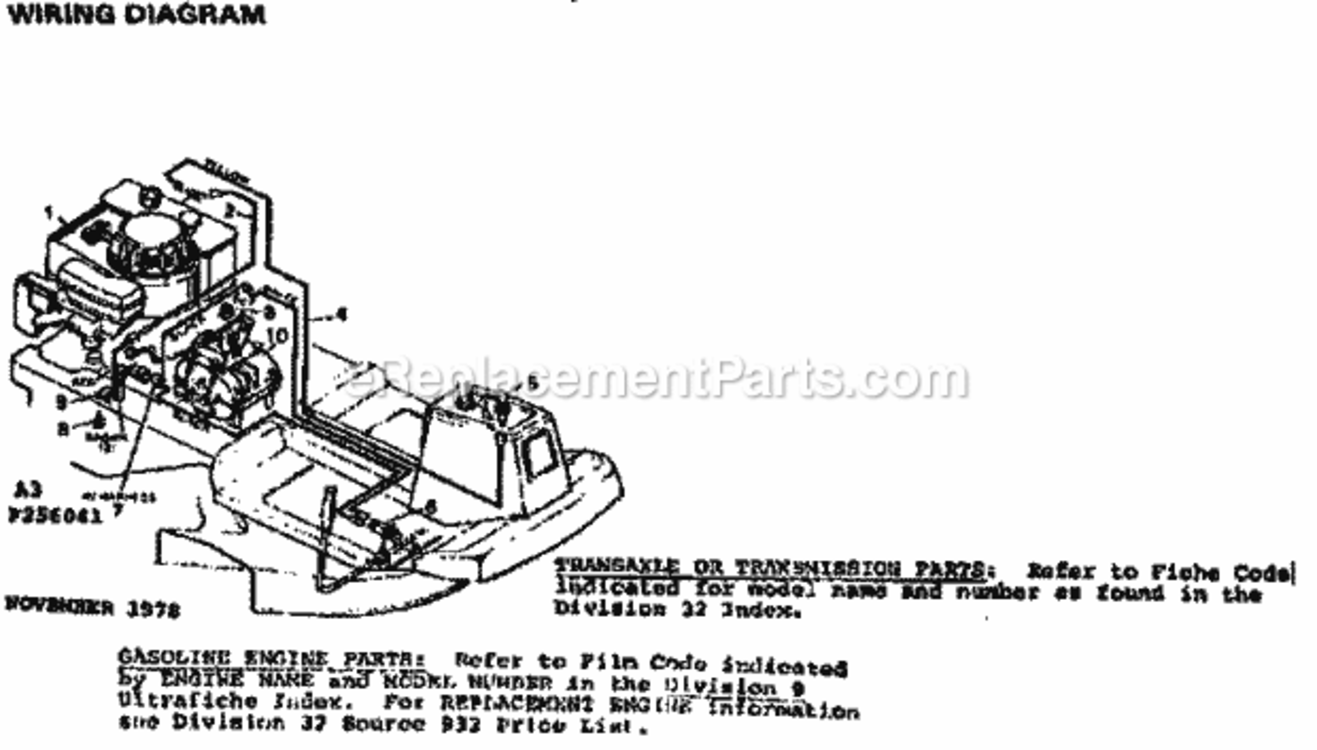Page A Diagram and Parts List for 502256041  Craftsman Lawn Tractor