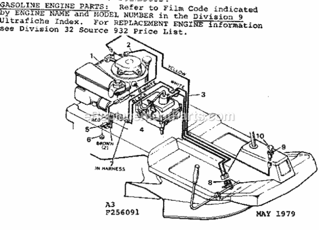Page A Diagram and Parts List for 502256091  Craftsman Lawn Tractor