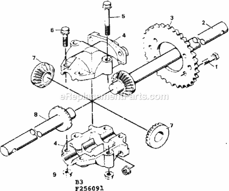Page B Diagram and Parts List for 502256091  Craftsman Lawn Tractor