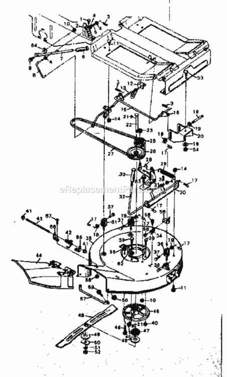 Page E Diagram and Parts List for 502256093  Craftsman Lawn Tractor
