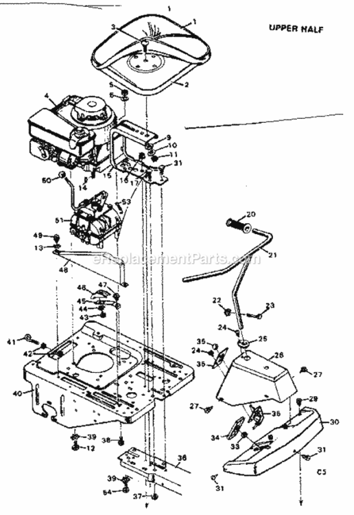 Page C Diagram and Parts List for 502256094  Craftsman Lawn Tractor