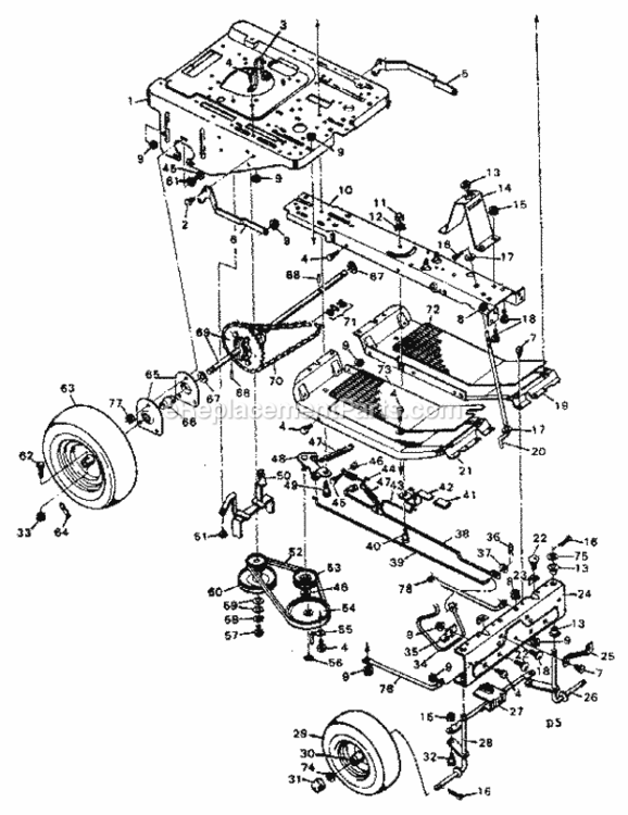 Page D Diagram and Parts List for 502256094  Craftsman Lawn Tractor