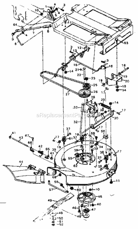 Page E Diagram and Parts List for 502256094  Craftsman Lawn Tractor