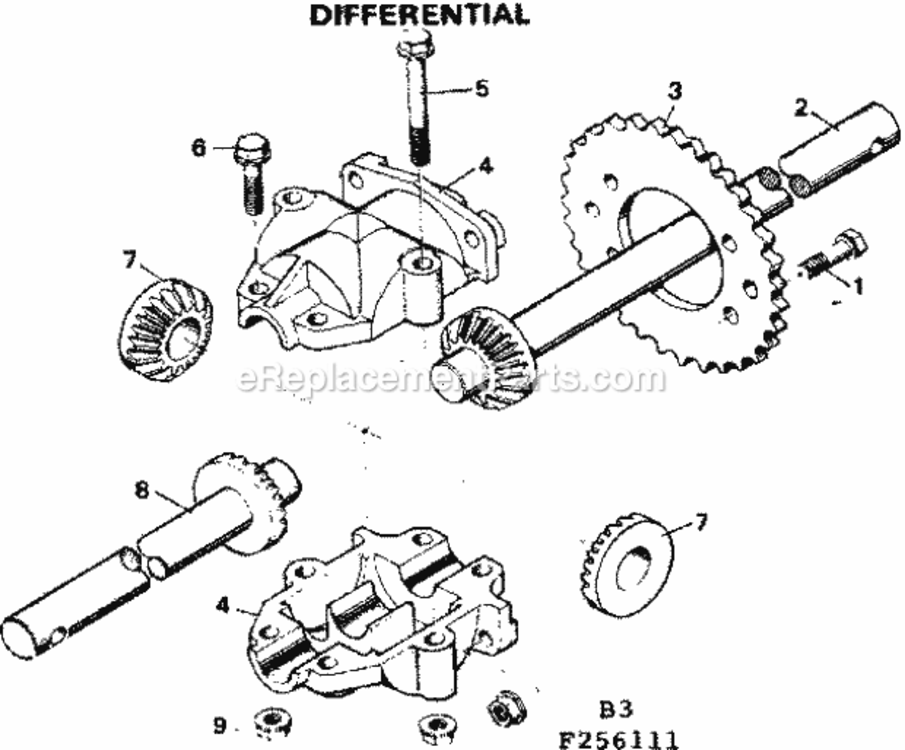 Page B Diagram and Parts List for 502256111  Craftsman Lawn Tractor