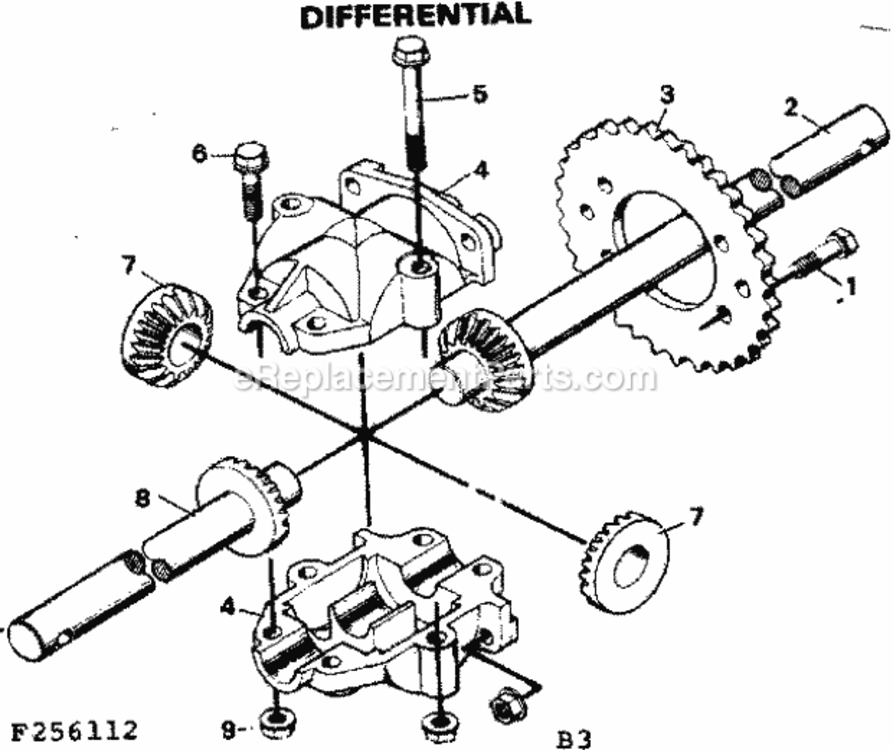 Page B Diagram and Parts List for 502256112  Craftsman Lawn Tractor